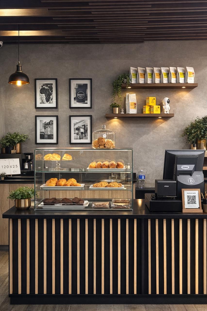 Brewsta till and counter area